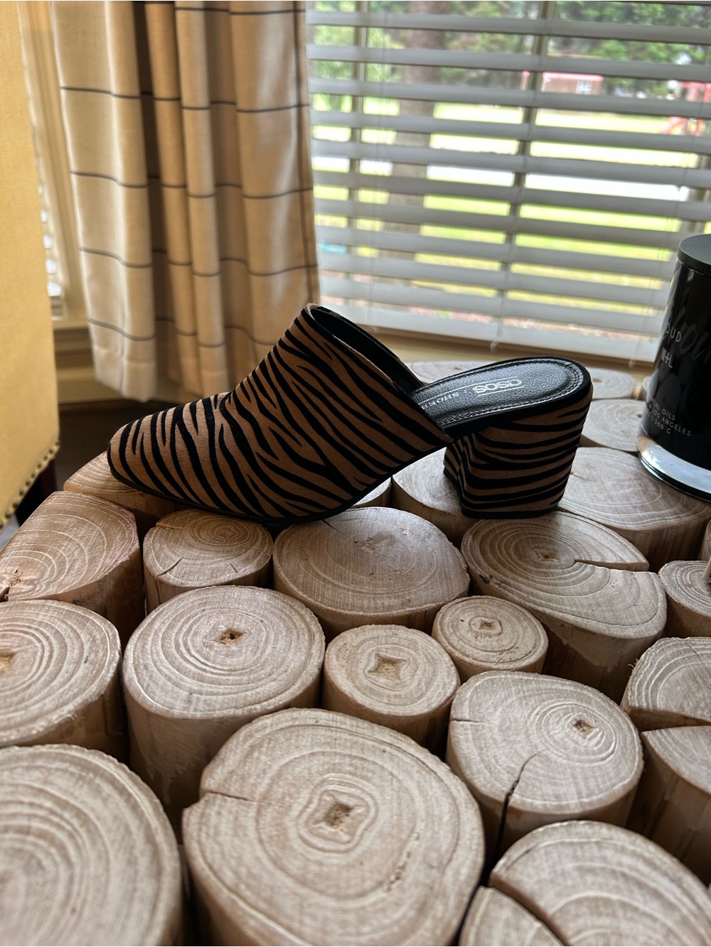 Animal-Print Mule Heels in Brown and Black - Women Shoes